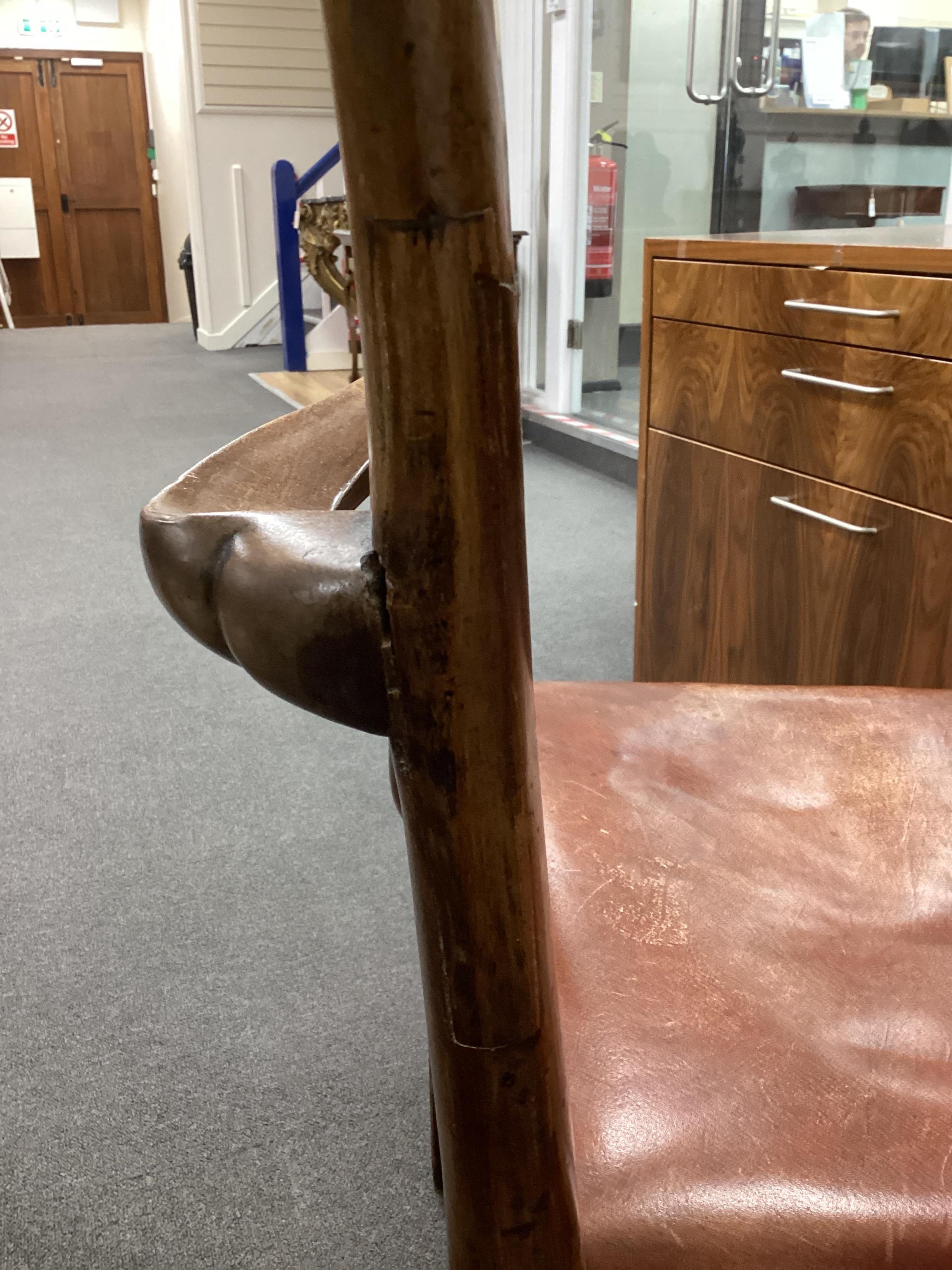 A George III Chippendale design mahogany elbow chair, width 65cm, depth 51cm, height 95cm